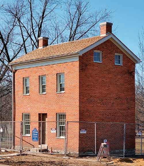 Restored home of William and Esther Gheen, nearing completion, located in Nauvoo, Illinois.