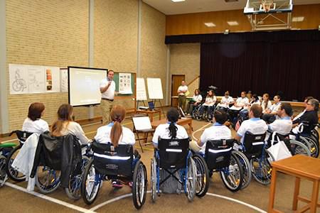 Wheelchair volunteers in Uruguay